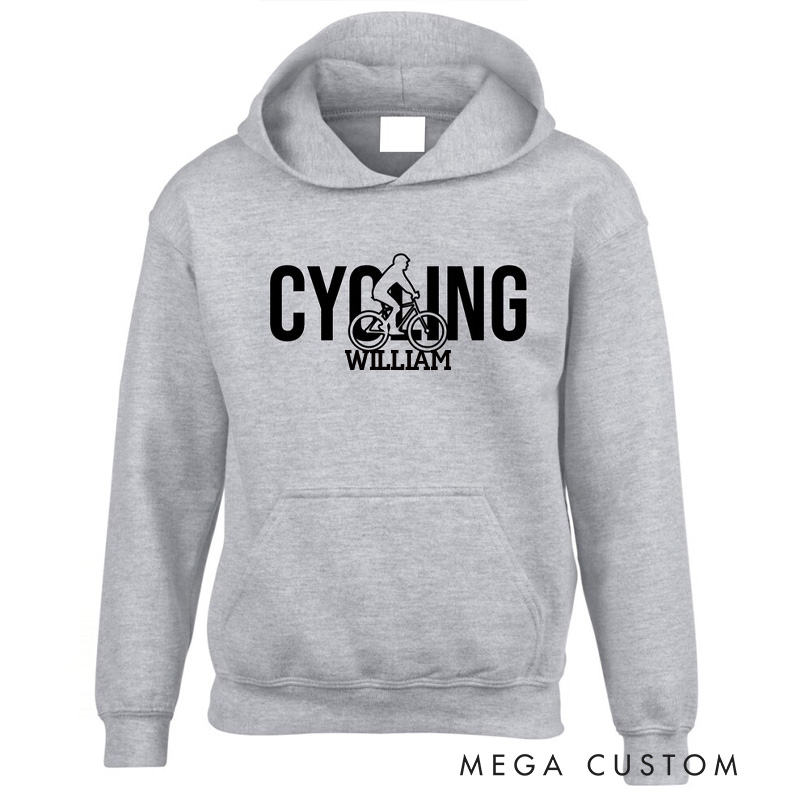 Personalized Funny Cycling Hoodie Typography Biker Gift