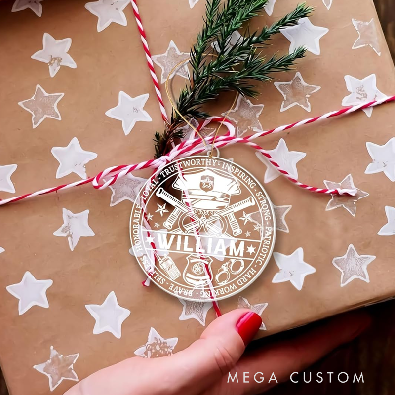 Personalized Police Honor Ornament Perfect Gift for Dedicated Law Enforcement Officers