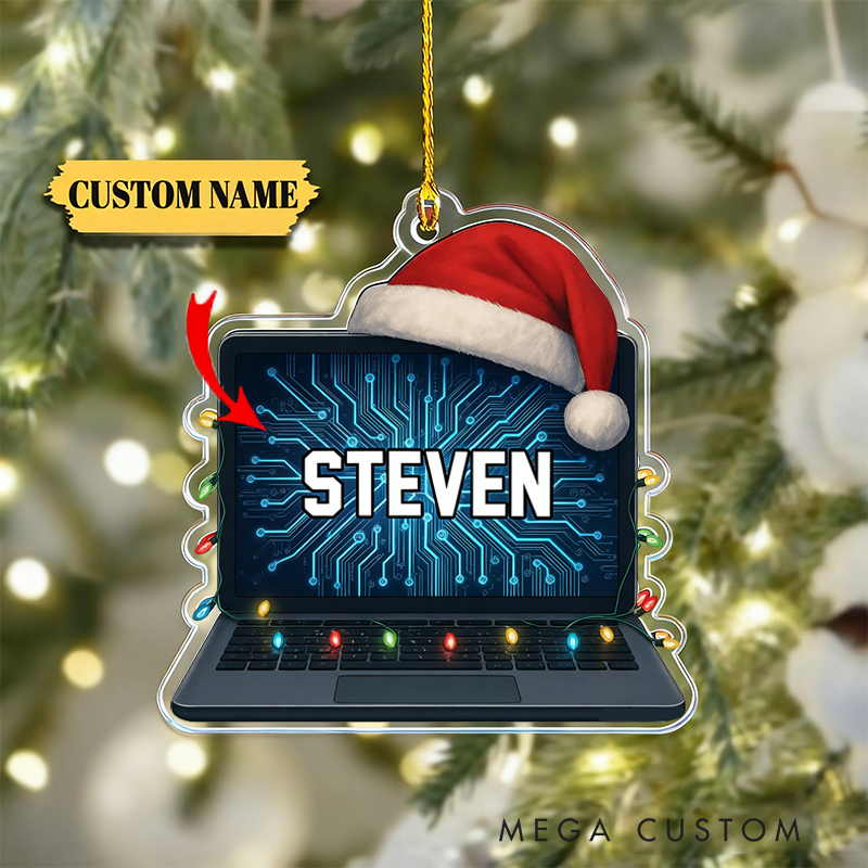 Personalized Christmas Ornament Computer Design Acrylic Ornament for Office Workers