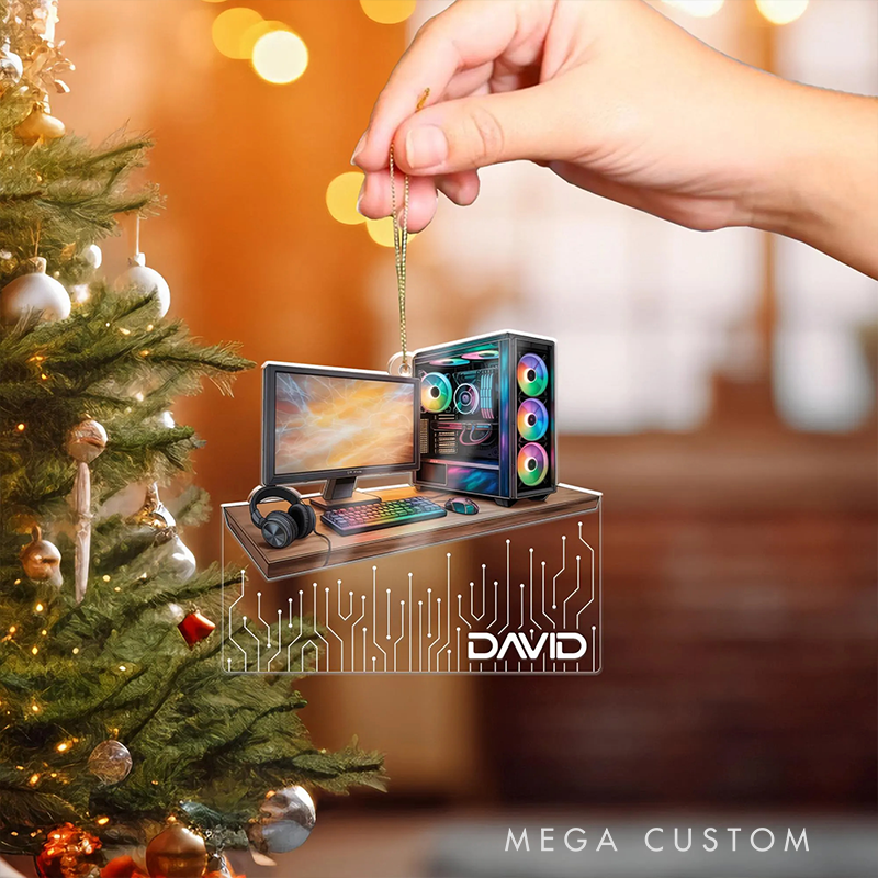 Personalized Christmas Ornament PCB Design Acrylic Ornament for Office Workers