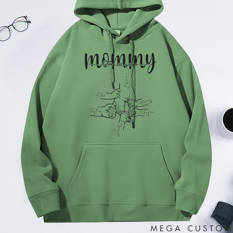 Personalized a Mother's Love is Forever and Always Classic Hoodie Gifts for Mom Grandma 