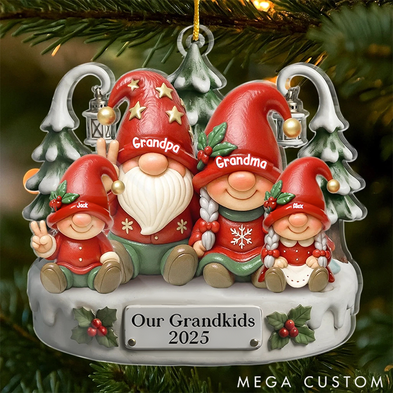 Personalized Family Christmas Ornaments Our First Christmas Holiday Magic Grows with Every Gnome