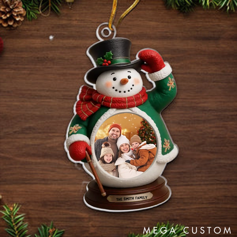 Personalized Christmas Ornament Custom Photo Acrylic Ornament Personalized Family First Christmas