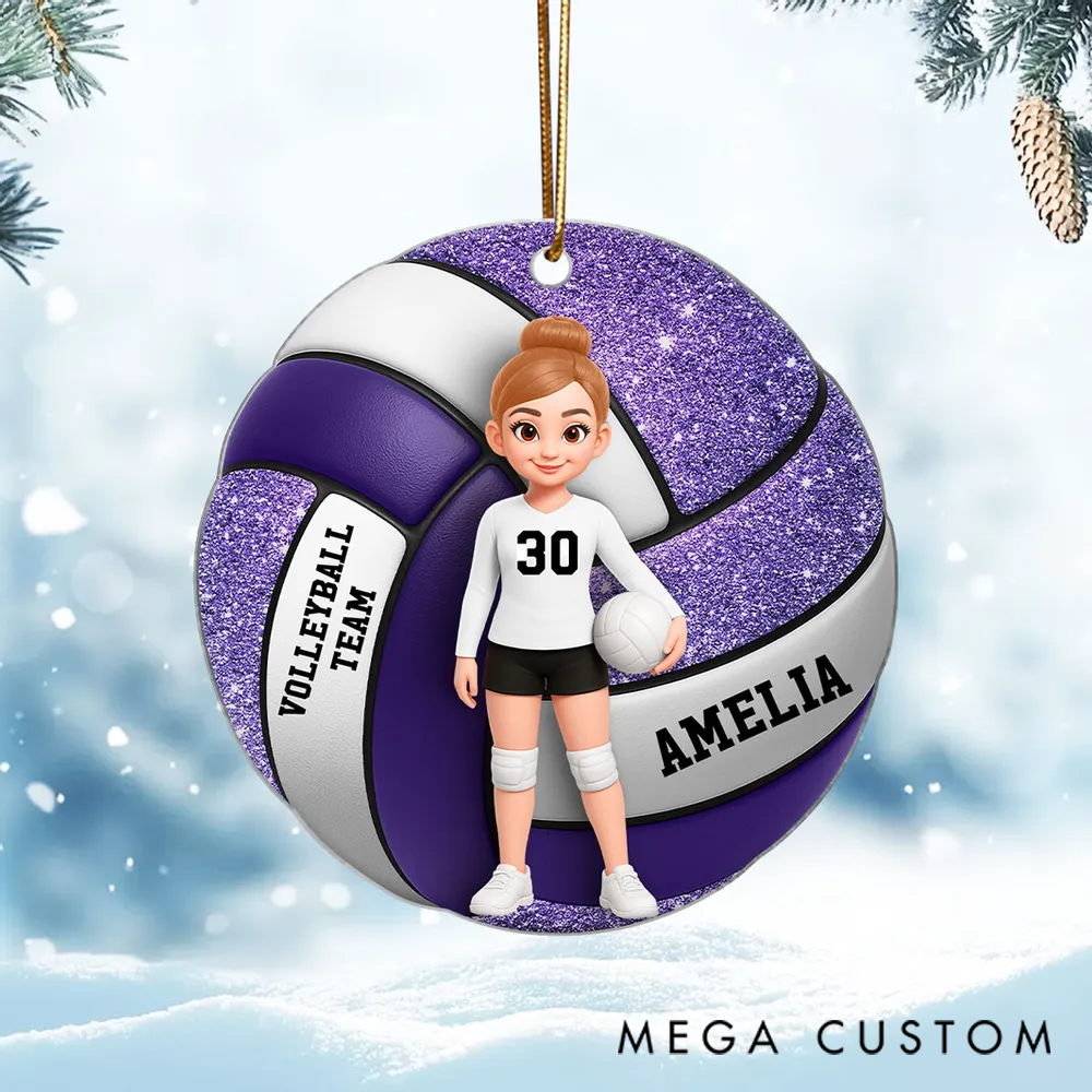 Personalized Acrylic Ornament-Volleyball Girl 3D Effect 