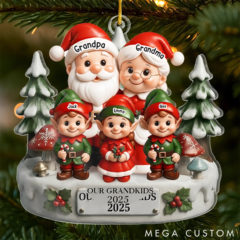 Personalized Family Christmas Ornaments Our First Christmas Smiles Shine Bright Waiting for Santa