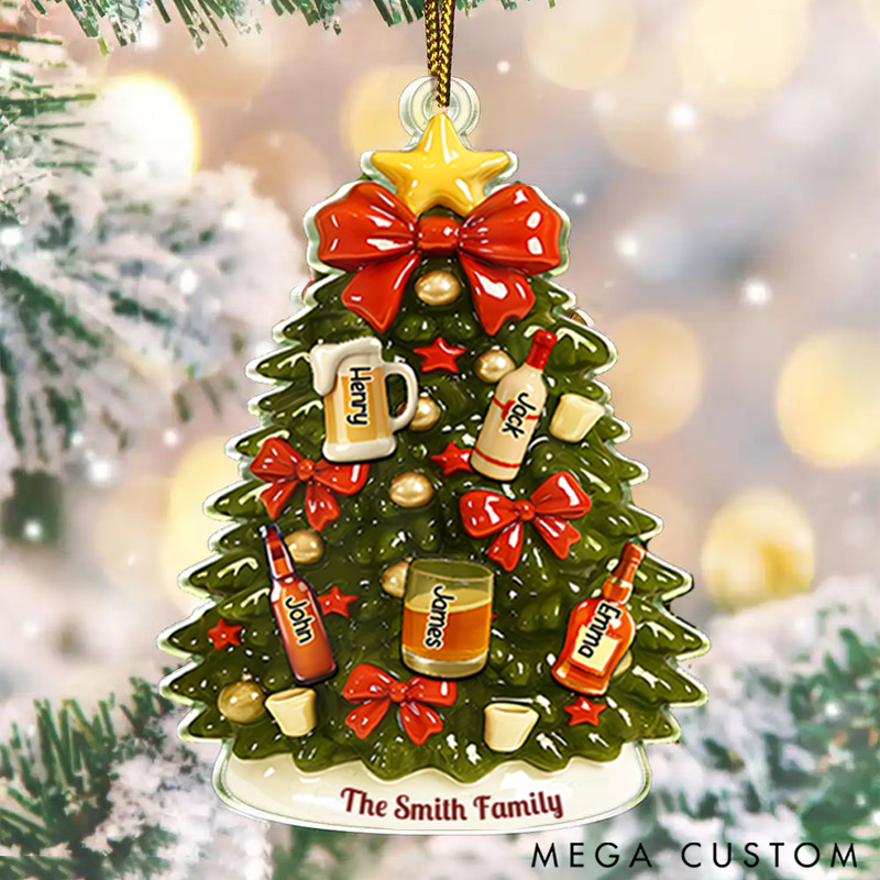 Personalized Family Christmas Ornaments Commemorating Our First Christmas Family Christmas Tree Hanging