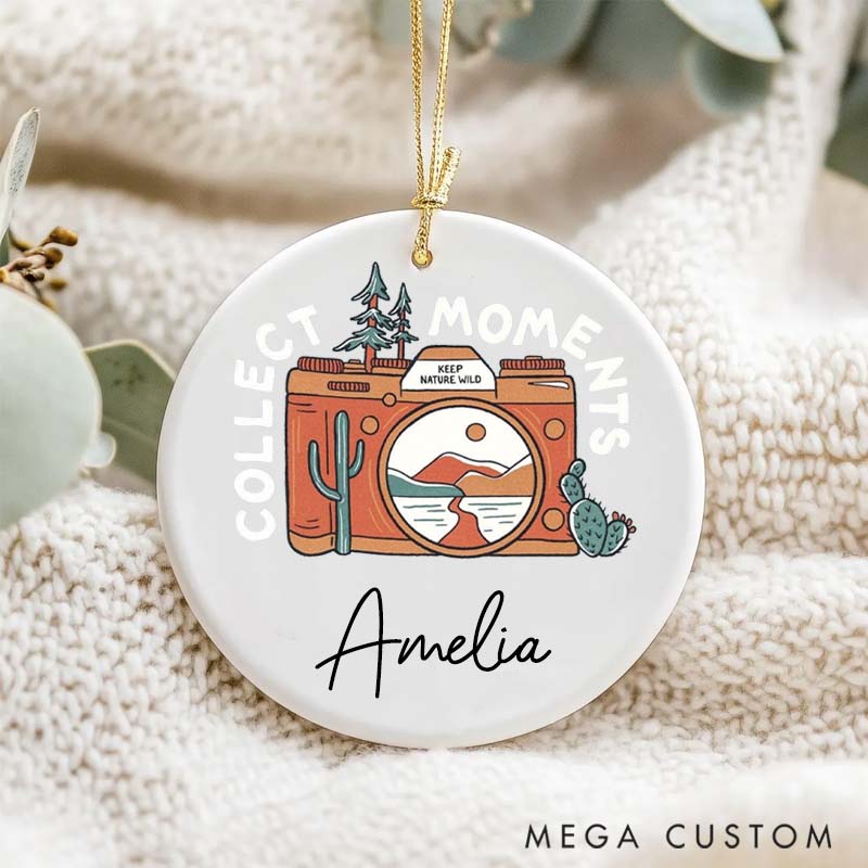 Personalized Ceramic Ornament Collect Moments Traveling Gift for Travel Lovers