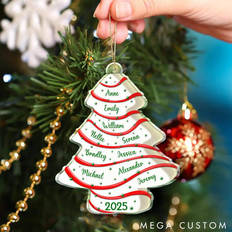 Personalized Family Christmas Ornaments Family Christmas Tree Cake