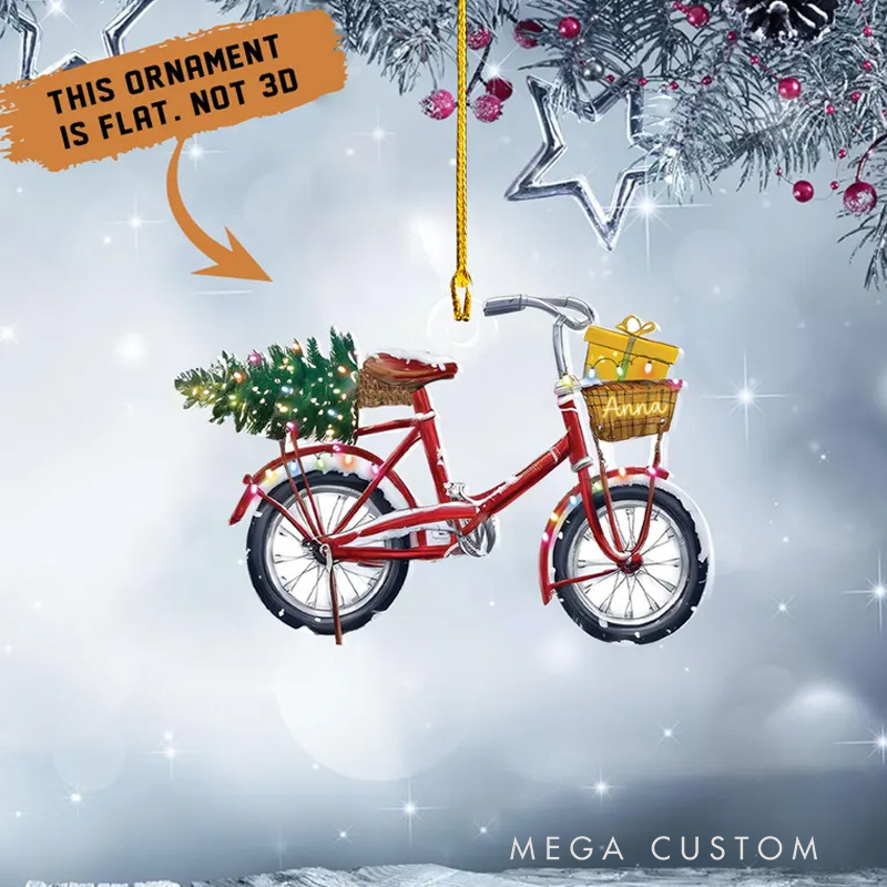 Personalized Bicycle Acrylic Christmas Ornaments Cycling Ornament Bicycle Gift Christmas Gifts for Bicycle Rider