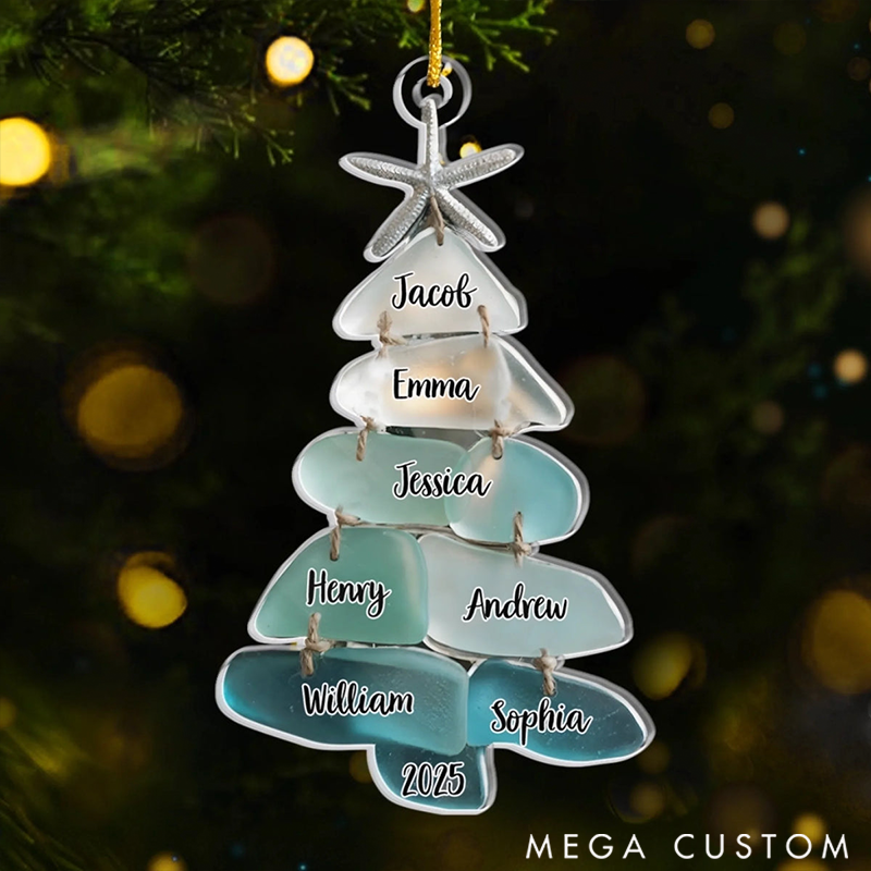 Personalized Family Christmas Ornaments Birthday Gifts for Mom Dad Kids Home is Where Love Grows