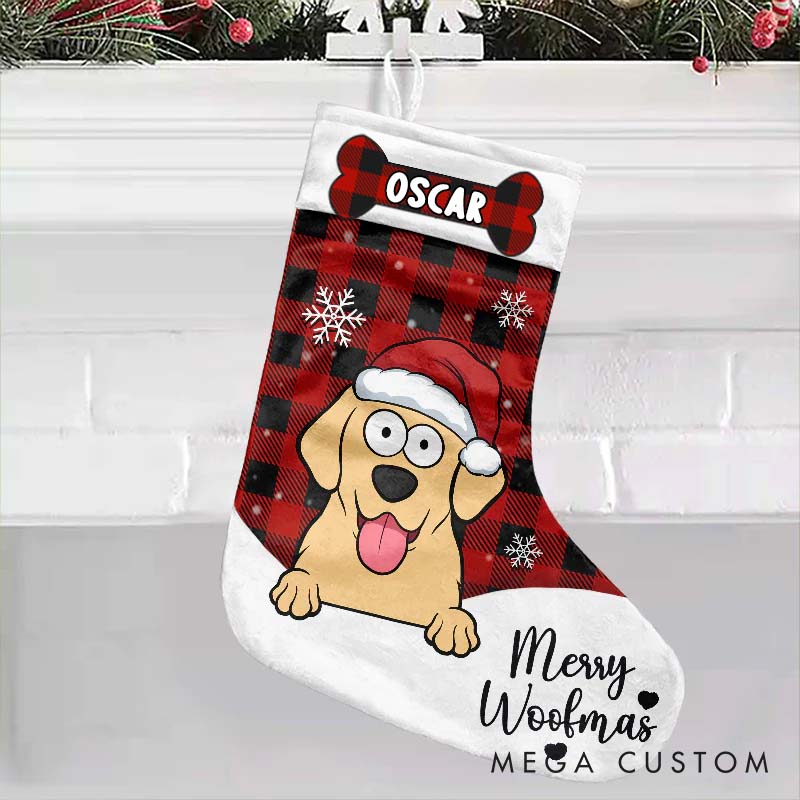 Personalized Dog Lover Meowy Christmas and Merry Woofmas Christmas Stockings