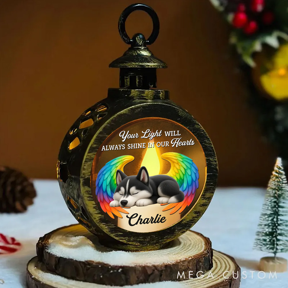 Personalized Dog Lover Glow in My Soul Christmas Lantern