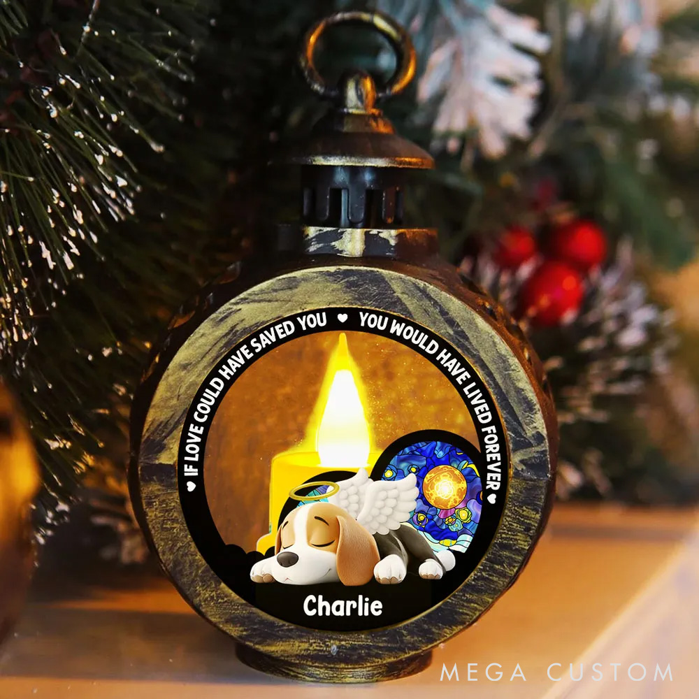 Personalized Dog Lover My Favorite Hello Christmas Lantern