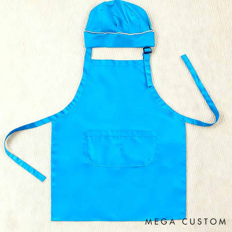 Personalized Cute Forest Animal Panda Elephant Adjustable Kid Apron Chef Hat Set with Name and Initial Handcraft Activities Birthday Gift for Kids