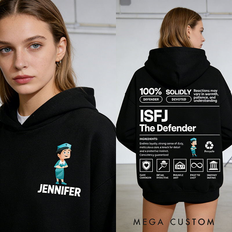 Personalized MBTI 16 Personalities Hoodie Custom Name Hoodies Unique Gifts
