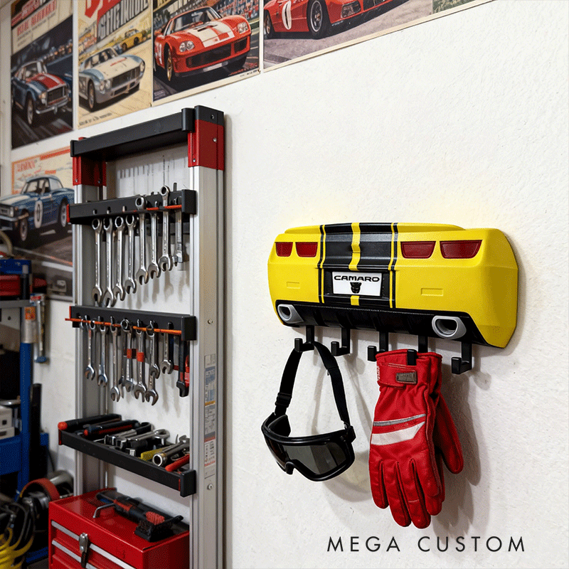 Personalized Bumblebee Camaro Inspired Key Holder Unique Gift for Racers and Racing Lovers