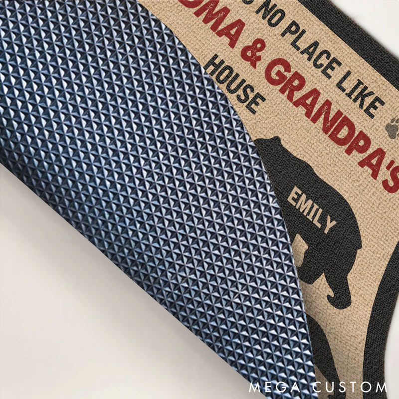 Personalized Grandma and Grandpa's House Doormat Custom Family Name Rug Perfect Housewarming Gift for New Home Fun Entryway Decor Durable Indoor Outdoor Mat