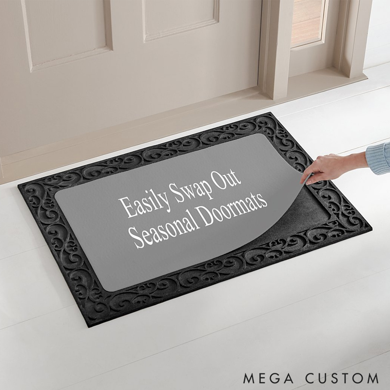 Personalized Home Sweet Home Doormat Custom Family Name and Monogram Rug Perfect Housewarming Gift for New Home Elegant Entryway Decor Durable Indoor Outdoor Mat