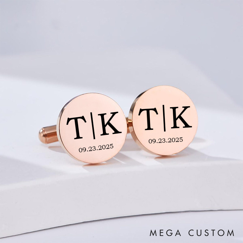 Personalized Initials Cufflink Gift for Groom Club Custom Groomsmen Wedding Cufflinks Groomsman Proposal Gift Bachelor Part Favors Cufflinks