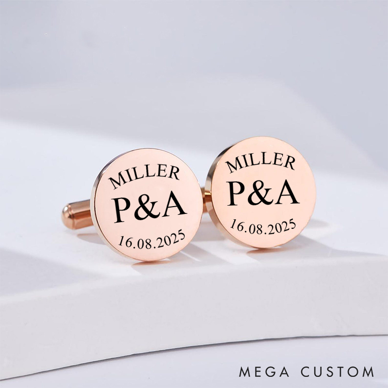 Personalized Groom Groomsman Cufflinks Custom Steel Wedding Party Cufflinks Groomsmen Gift Cuff Link Best Man Proposal Gift