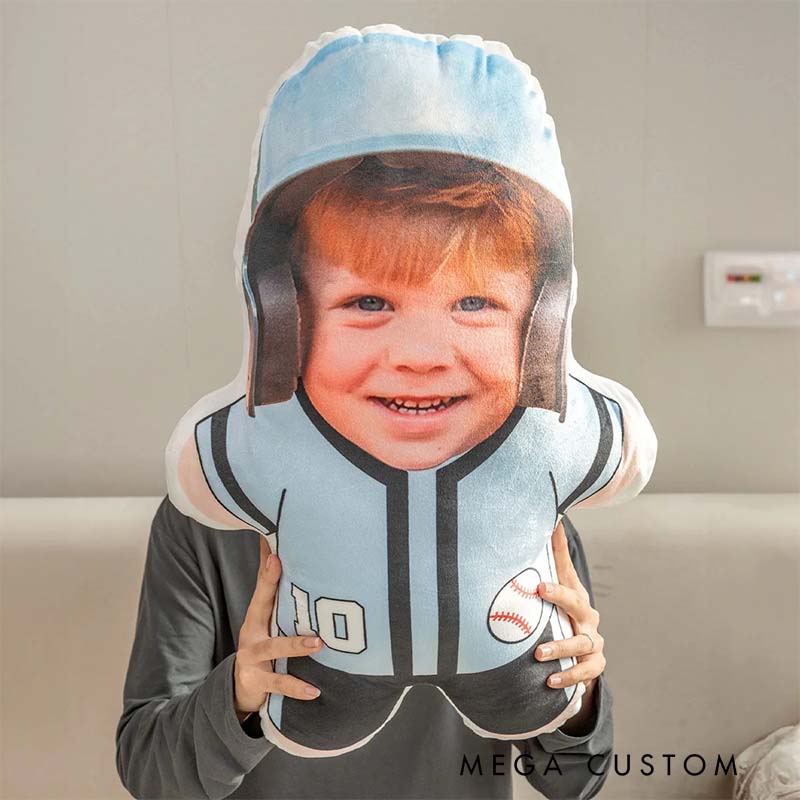 Personalized Photo Custom Shaped Pillow,My Baseball Funny Pillow with Custom Your Photo