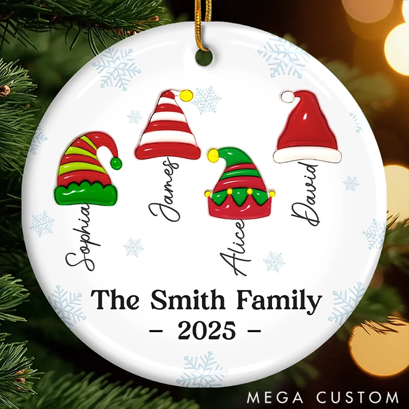 Personalized Family Christmas Ornaments Joy Begins Where Family Gathers