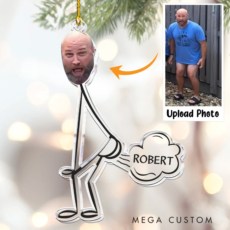 Personalized Fitness Fart Fun Ornament Lift Laugh and Celebrate for Gym Lovers