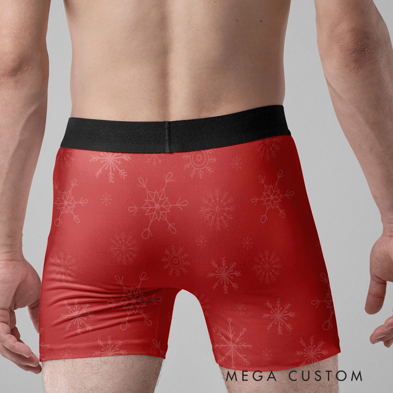 Personalized Mens Boxer Briefs Fitness Muscle Santa Christmas Funny Husband Boyfriend Gym Lovers
