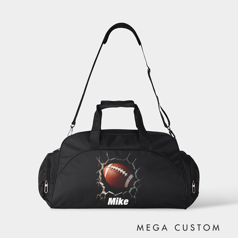 Personalized Soccer Duffel Bag with Custom Name and 3D Ball Design