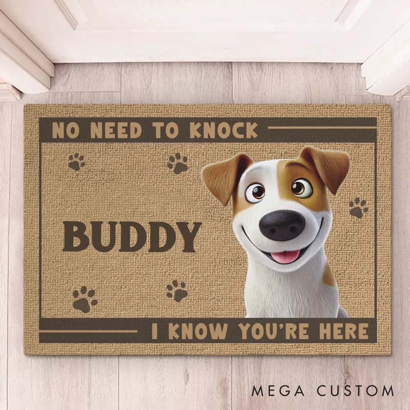 Personalized Dog Lover Paws Before People in this Happy Home Doormat