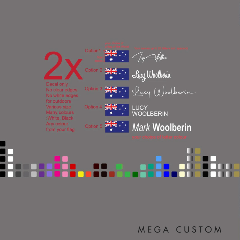 Personalized Custom Flag Name Bike Decals Cycling Stickers for Bicycle Riding Lovers