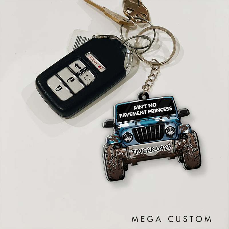 Personalized Acrylic Keychain Custom Name Keychain Gift for Racer and Car Lovers