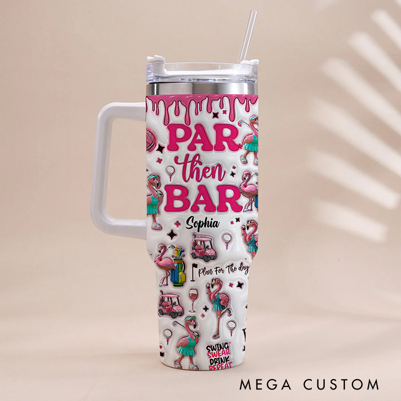 Personalized Golf Travel Mug with Fun Doodle Design Perfect for Fans on the Go
