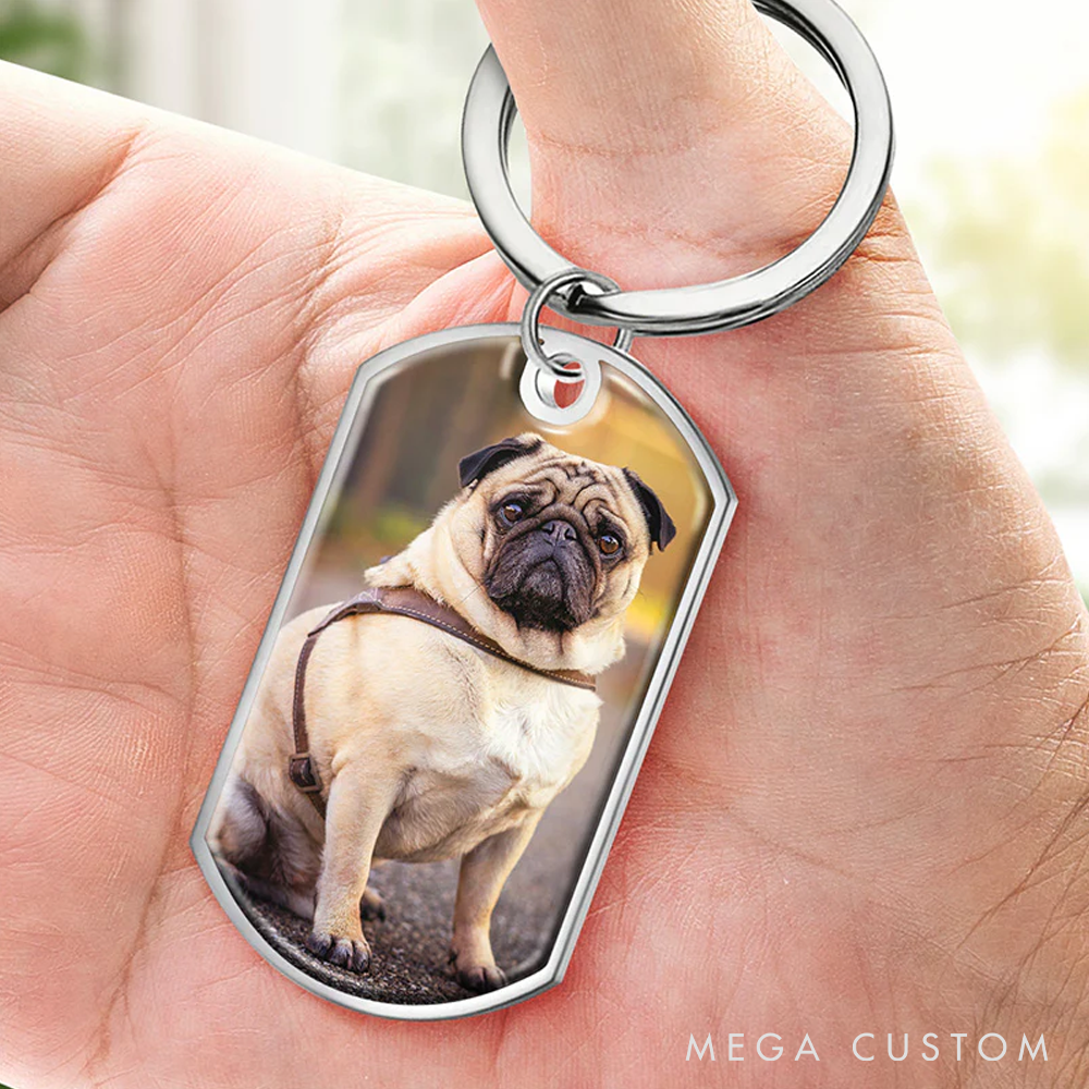 Personalized Pet Lover Forever My Furry Angel Double Sided Keychain