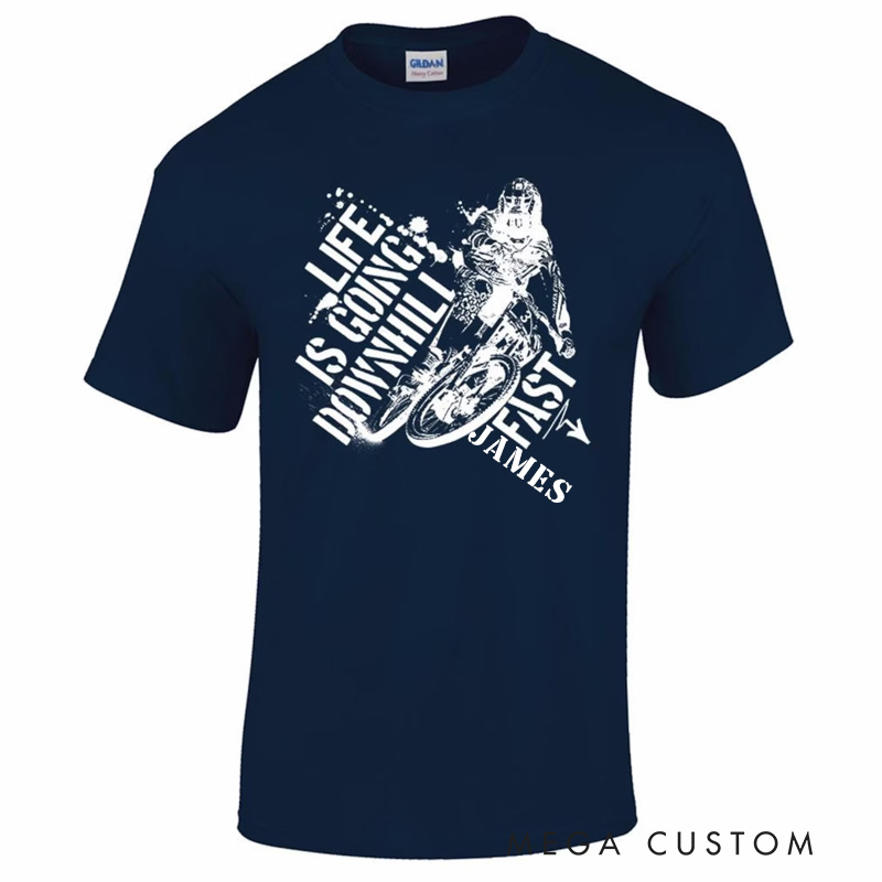 Personalized Classic Tshirt Mountain Biking Gift MTB Cyclist Biker T Shirt for Cycling Lovers