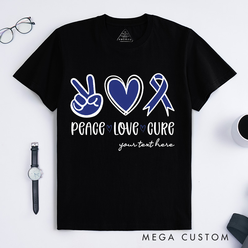 Personalized Colon Cancer T-Shirt Cancer Support Squad Gift