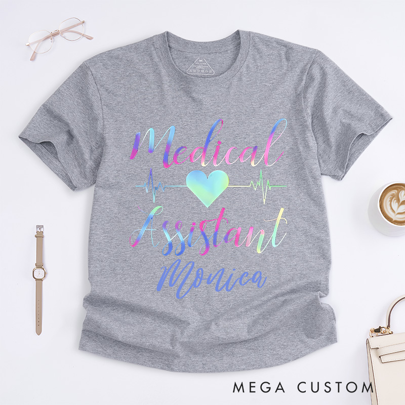Personalized Nurse T-Shirts Heartfelt Medical Assistant Design T-Shirts