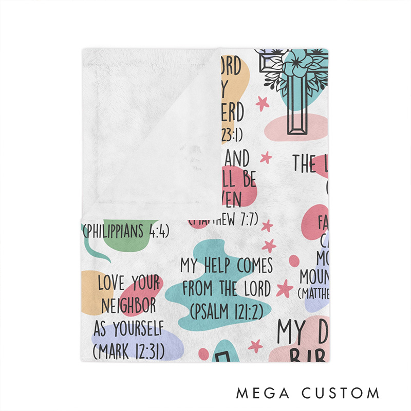 Personalized Daily Bible Affirmation Soft Throw Blanket with Name Home Decor Religious Gift Faith Gift for Christians