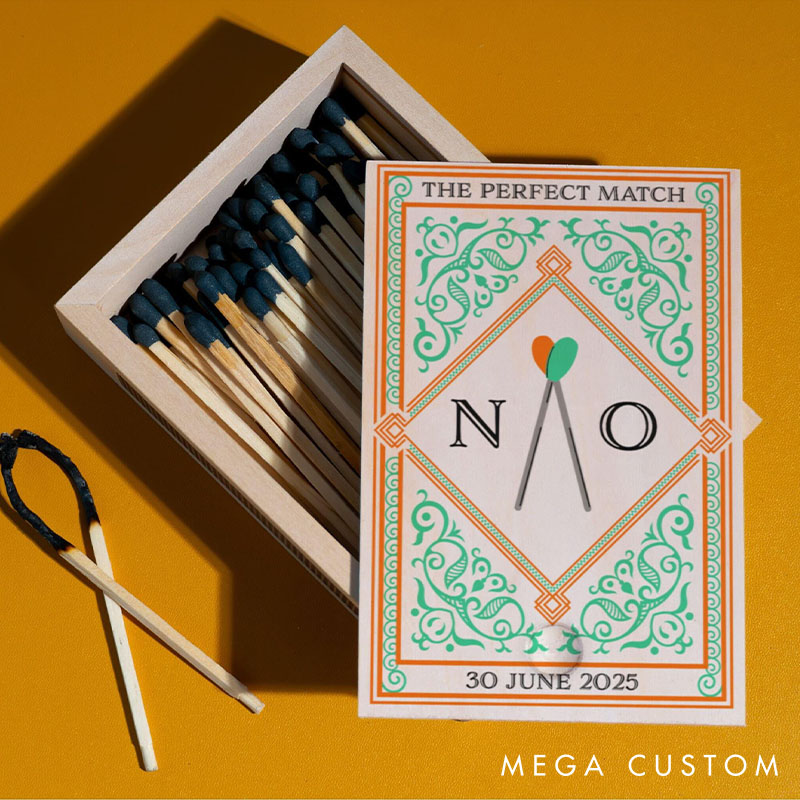 Personalized Couples Matchbox Couple Date Night Matchbox Engagement Wedding Gift Matchbox for Couple Anniversary Gifts 