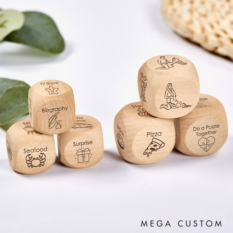 Personalized Couple Couple Date Night Dice Newlyweds Sexy Position Dice Valentine's Day Gift for Husband Wife Boyfriend Girlfriend Date Night Ideas