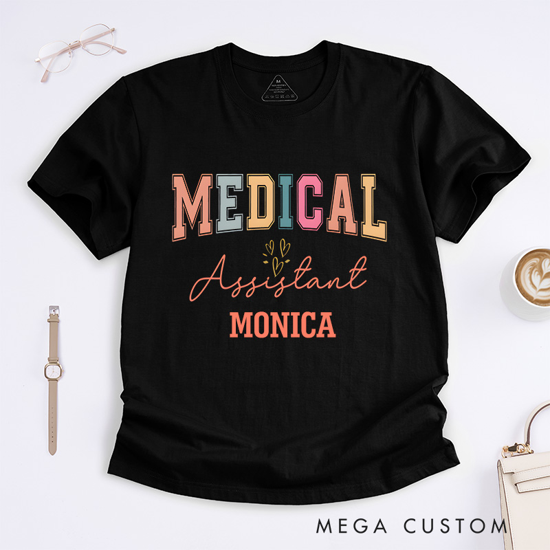 Personalized Nurse T-Shirts Chic Medical Assistant Design T-Shirts