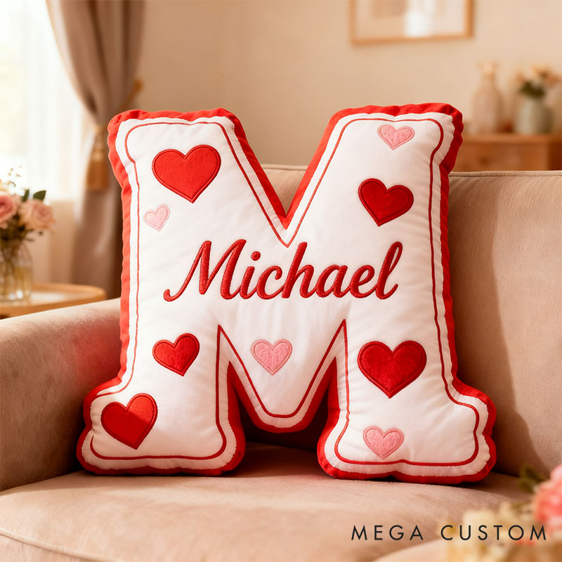 Personalized Couple Letter Pillows Couple Initials Name Holiday Pillow Christmas Gift Valentine's Pillow for Couple