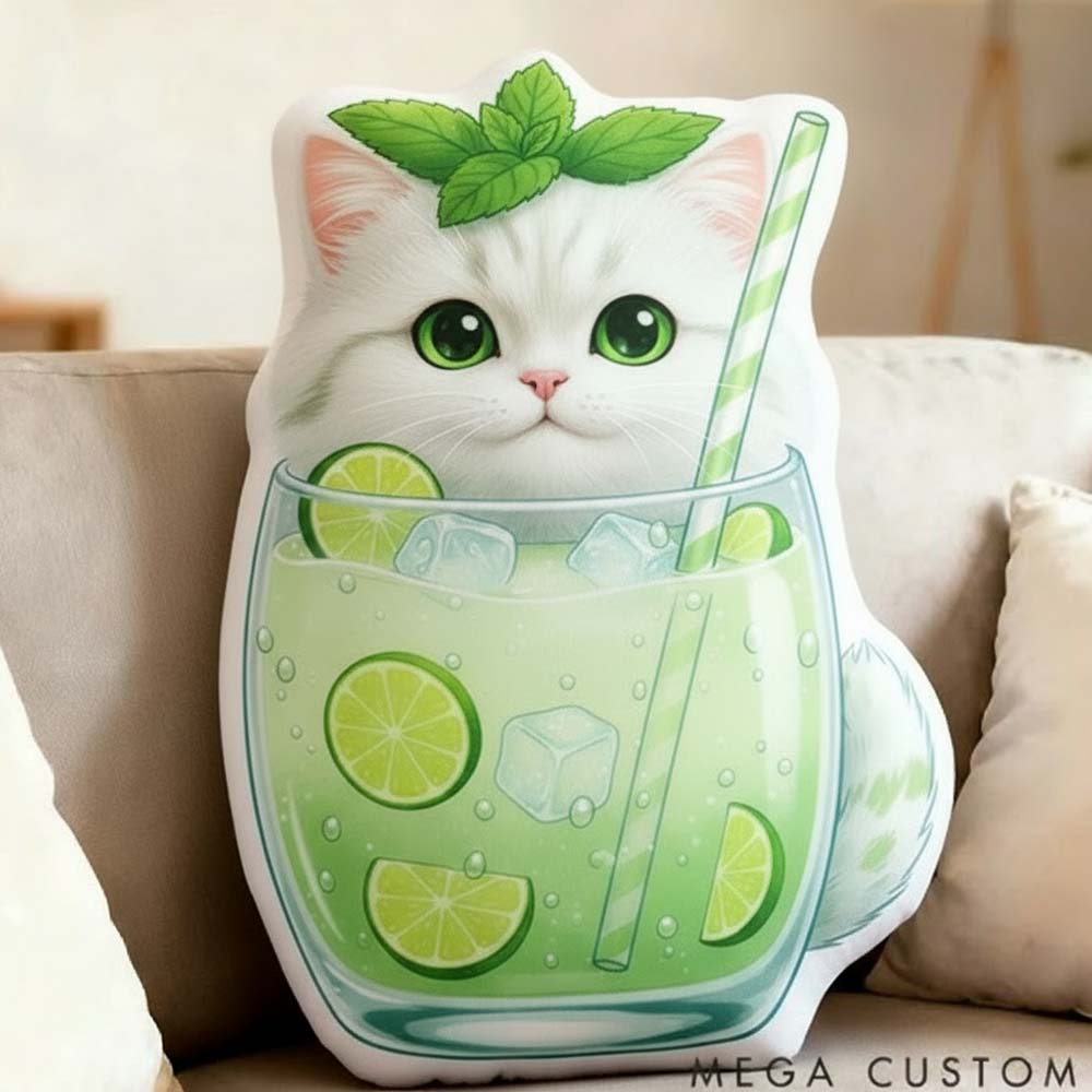 Personalized Pet Lover Drink and Custom Photo Cute Pillow