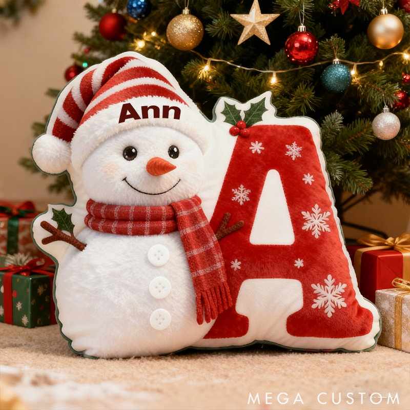 Personalized  Letter Pillow Christmas Gift  with Custom Name Design for Daughter Son Family