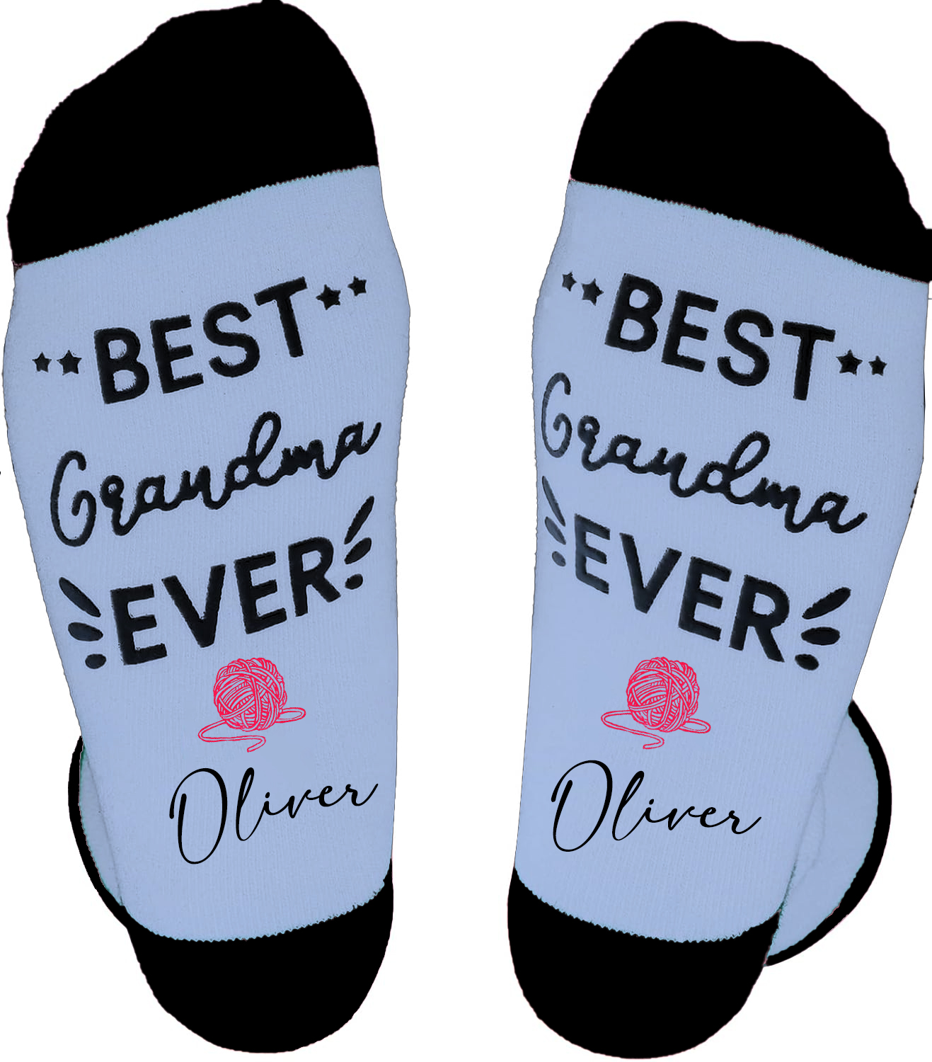 Personalized Socks Best Grandma Ever Knitting Yarn and Custom Name Gift for Grandma