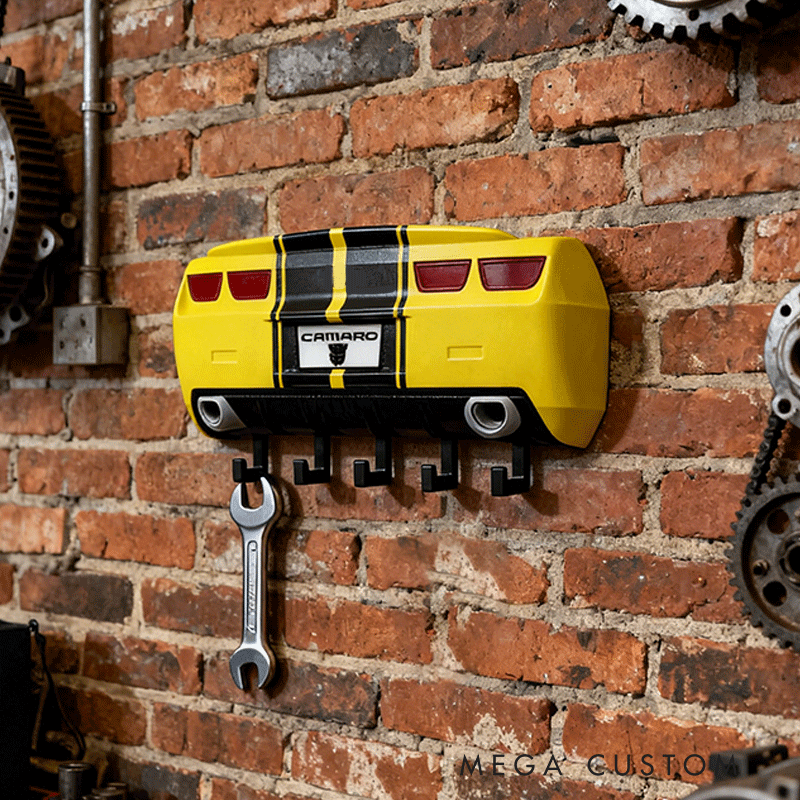 Personalized Bumblebee Camaro Inspired Key Holder Unique Gift for Racers and Racing Lovers