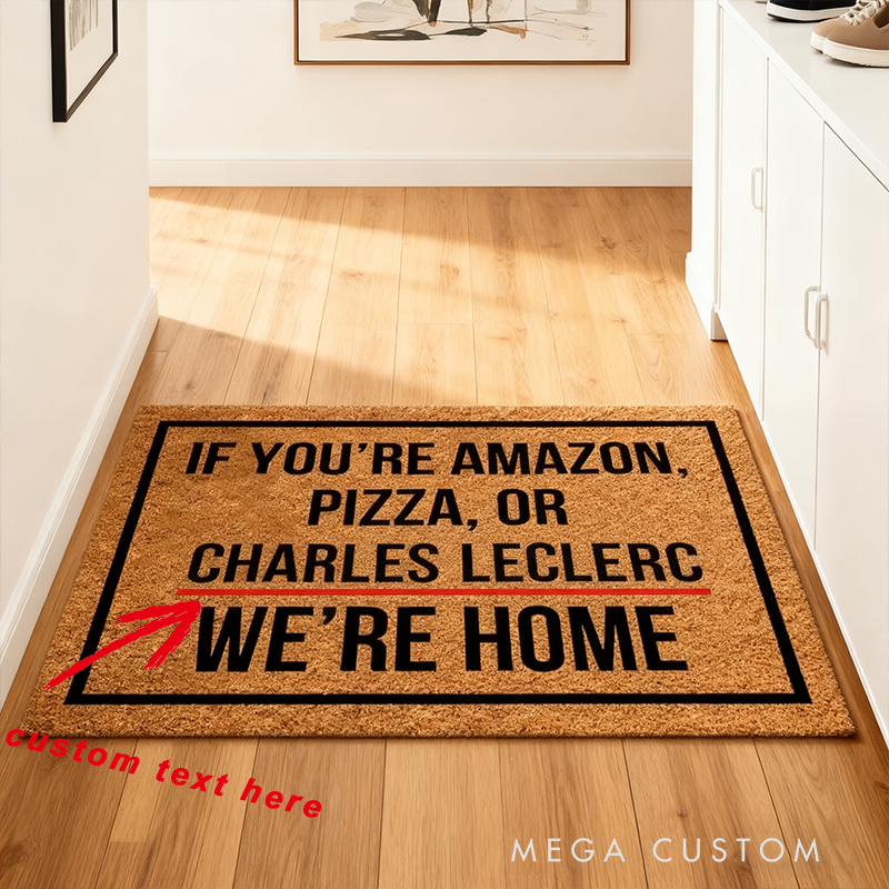 Personalized Racing Fan Doormat Custom Driver Name or Text Funny Welcome Mat Gift for Car Lovers and Racing Families