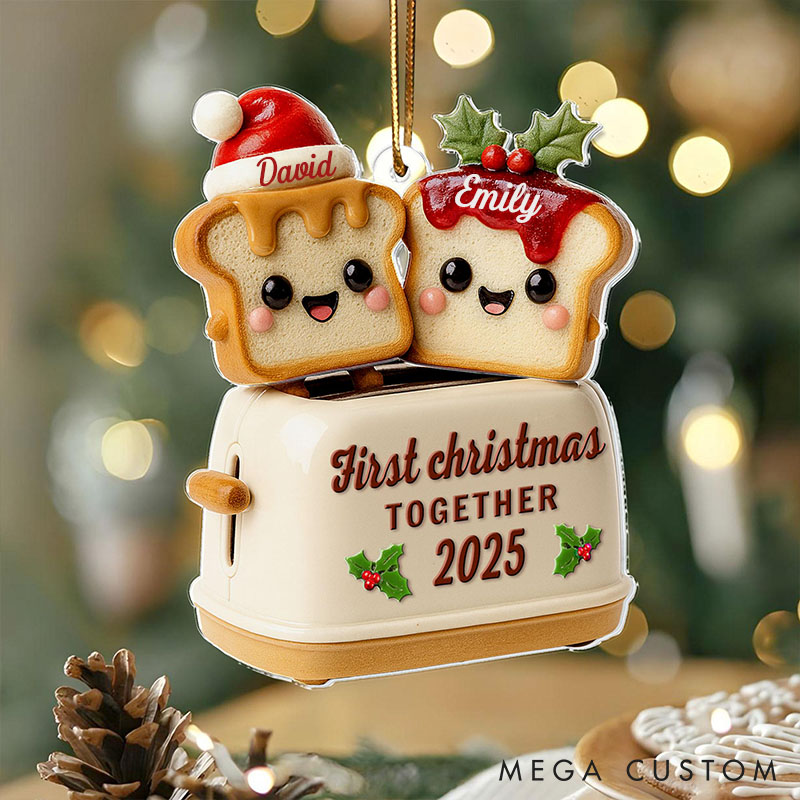 Personalized Couple First Christmas Together Ornament Peanut Butter and Jelly Ornament Couple Gift for Boyfriend Girlfriend Christmas Gift