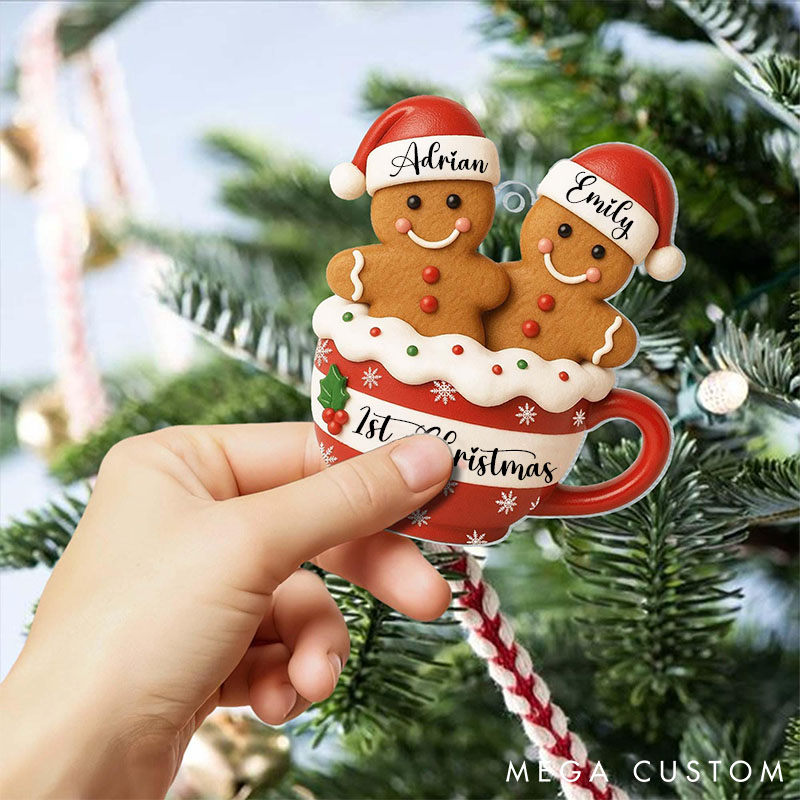 Personalized Gingerbread Couple Christmas Ornament New Couple Keepsake Gift Xmas Together Ornaments Gift for Couples