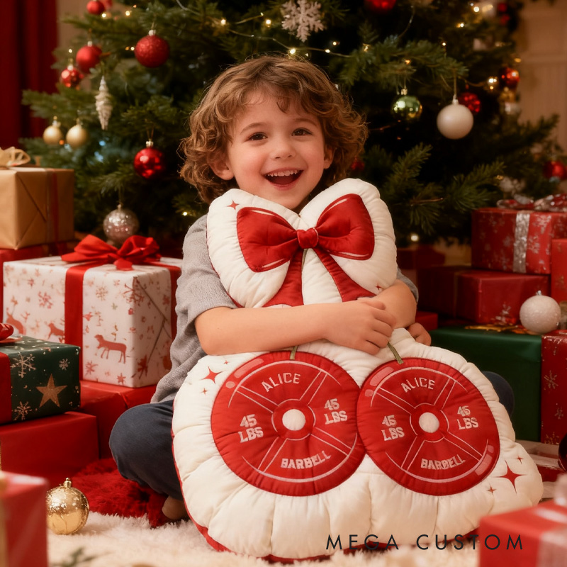 Personalized Coquette Cherry Gym Pillow Graphic 3D Print Gym Christmas Gift Ideas 45lb Plate Fitness Workout Pillow Comfortable Christmas Decor for Gym Lovers